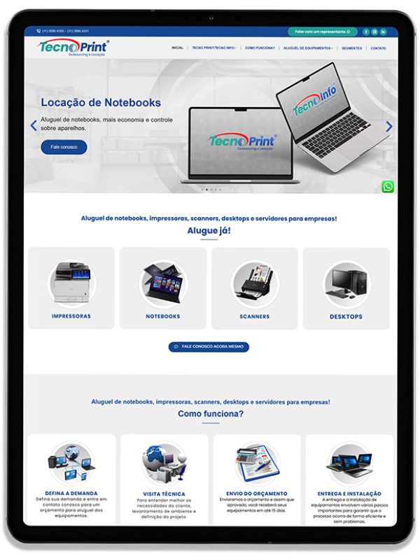 Website TecnoPrint Santo André